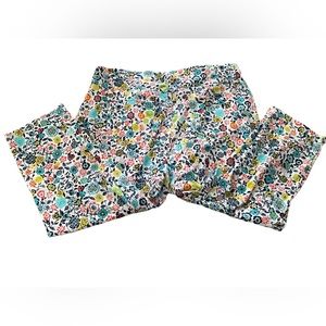 terra & sky floral capri pull on leggings